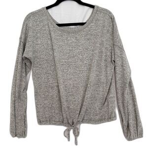 Abercrombie and Fitch Soft and Cozy Off‎ Shoulder Sweater Light Gray Size Large